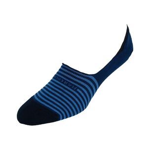 Marcoliani Men's Stripe Invisible Touch Liner Sock